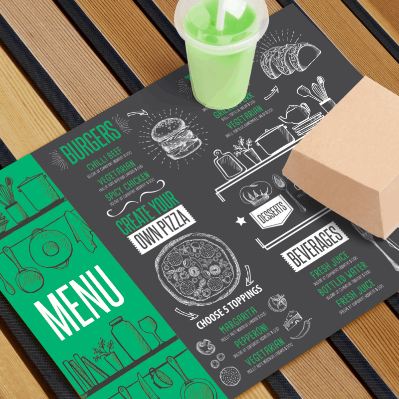 Papieren placemats